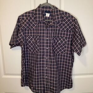 Mens Wrangler Pearl Snap short sleeved‎ shirt